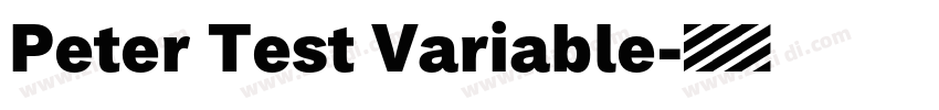Peter Test Variable字体转换